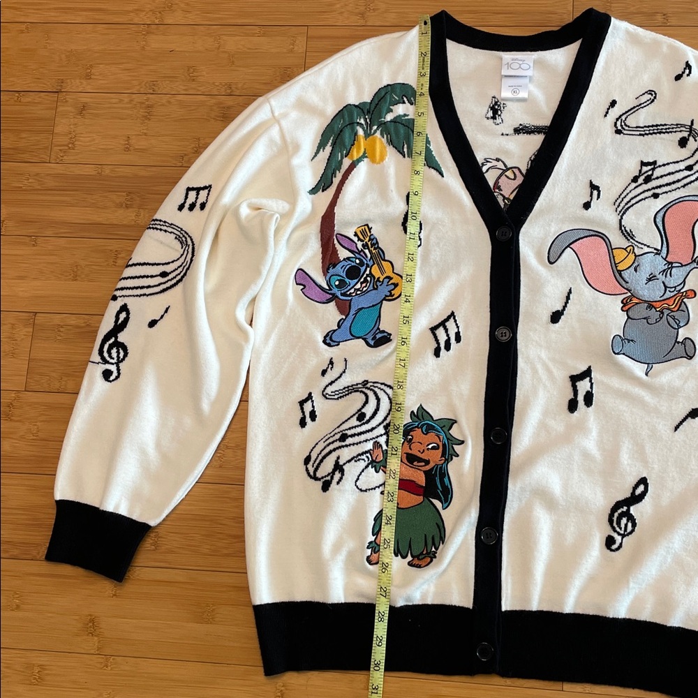 Disney 100 Musical Characters Cardigan Sx XL BoxLunch Exclusive V-neck Button Up - Picture 15 of 17